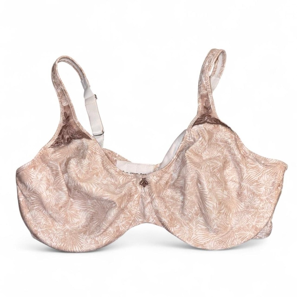 Bali Beige Printed Underwire Bra - Light Taupe Leaf Print